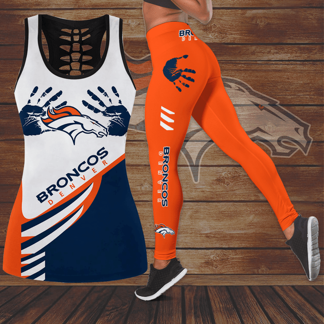 [TOUCHDOWN DEAL] NEW CUSTOMIZED NFL13 DVB DENVER BRONCOS HOLLOW TANK TOP & LEGGINGS SET