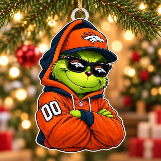 [TOUCHDOWN DEAL] NEW CUSTOMIZED NFL13 DVB DENVER BRONCOS CHRISTMAS ACRYLIC ORNAMENT