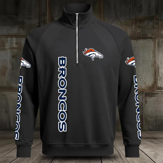[TOUCHDOWN DEAL] NEW CUSTOMIZED NFL13 DVB DENVER BRONCOS MEN'S MULTICOLOR QUARTER-ZIP PULLOVER