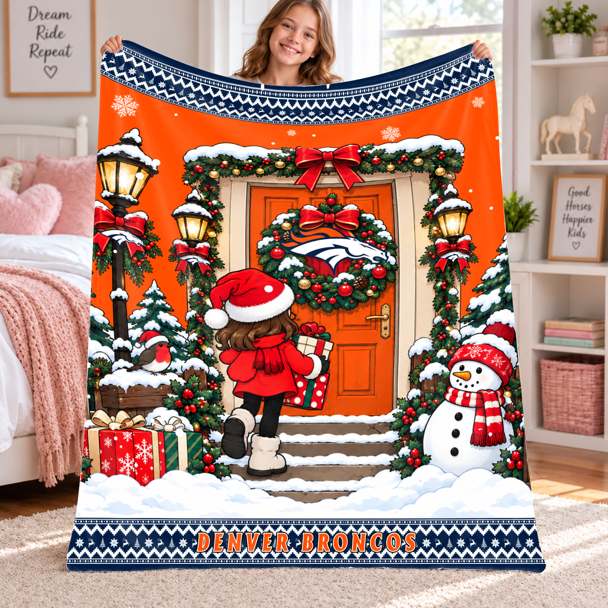[TOUCHDOWN DEAL] NEW CUSTOMIZED NFL13 DVB THE BRONCOS FLEECE BLANKET