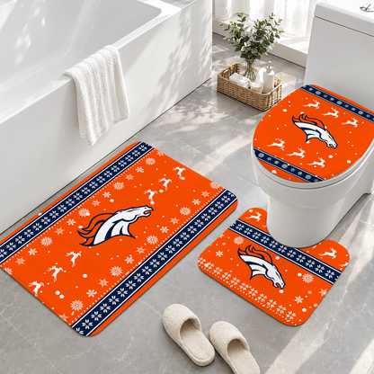[TOUCHDOWN DEAL] NEW CUSTOMIZED NFL13 DVB DENVER BRONCOS 3-PIECE BATHROOM RUG SET