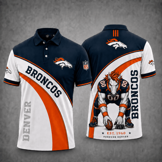 [TOUCHDOWN DEAL] NEW CUSTOMIZED NFL13 DVB DENVER BRONCOS POLO SHIRT