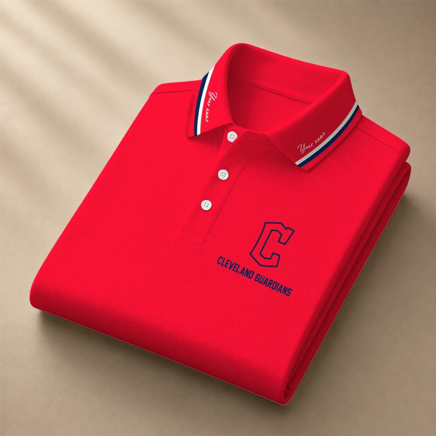 [HOMERUN DEAL] NEW CUSTOMIZED MLB13 CGS CLEVELAND GUARDIANS POLO SHIRT