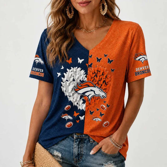 [TOUCHDOWN DEAL] NEW CUSTOMIZED NFL13 DVB DENVER BRONCOS V-NECK FEMALE SHIRT