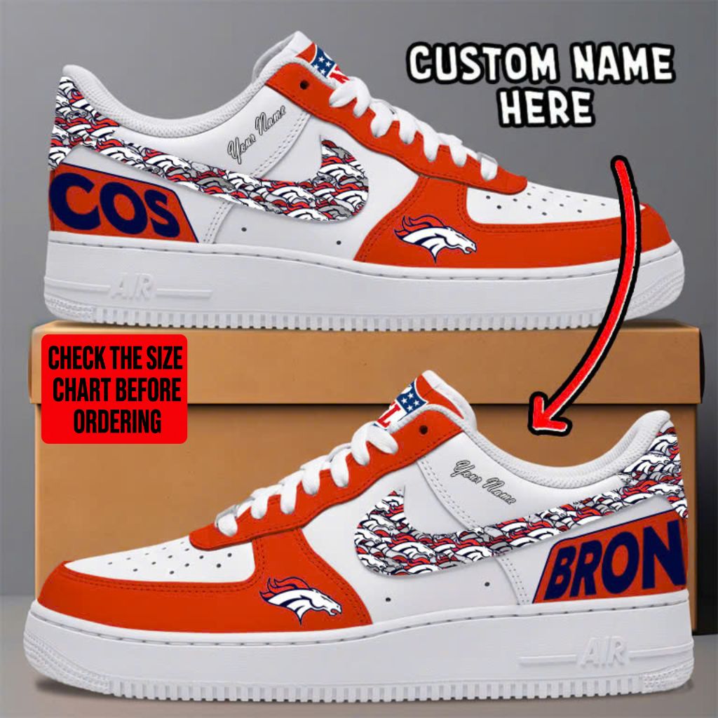 [TOUCHDOWN DEAL] NEW CUSTOMIZED NFL13 DVB DENVER BRONCOS AF1 SNEAKERS
