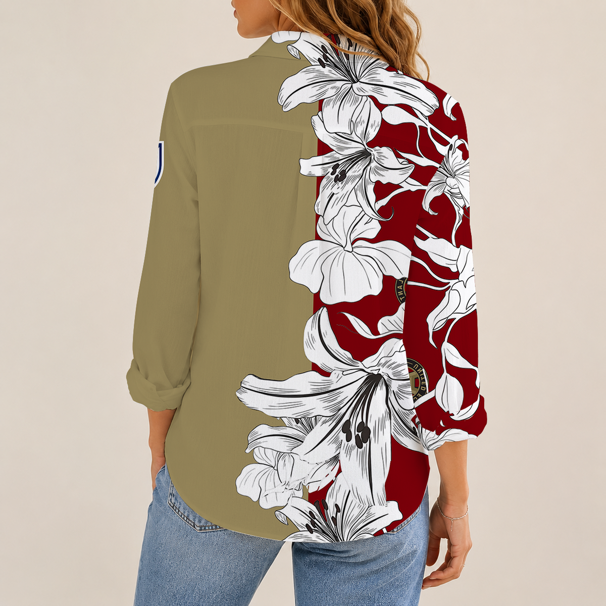 [GOAL DEAL] NEW CUSTOMIZED MLS14 ALU ATLANTA UNITED FC WOMEN CASUAL SHIRT