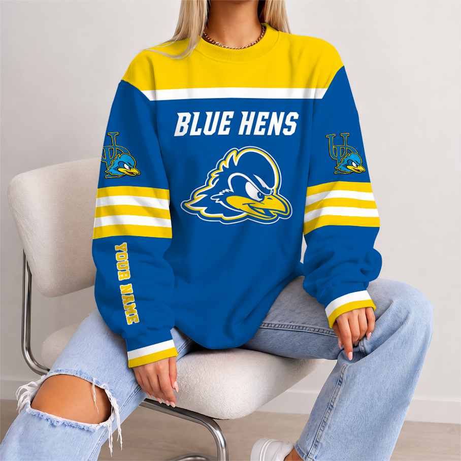 [HOOPS SPECIAL] NEW CUSTOMIZED NCAA CFH14 DFH DELAWARE FIGHTIN' BLUE HENS UNISEX SWEATSHIRT