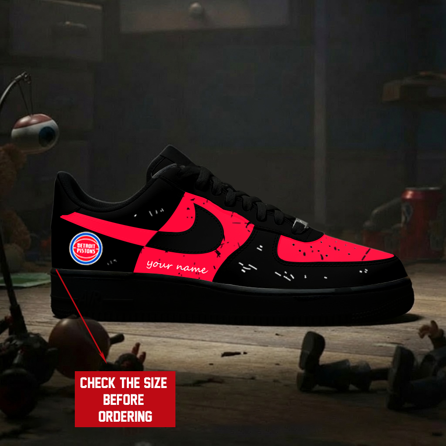 [SLAM DUNK DEAL] NEW CUSTOMIZED NBA14 DPI DETROIT PISTONS AF1 SHOES