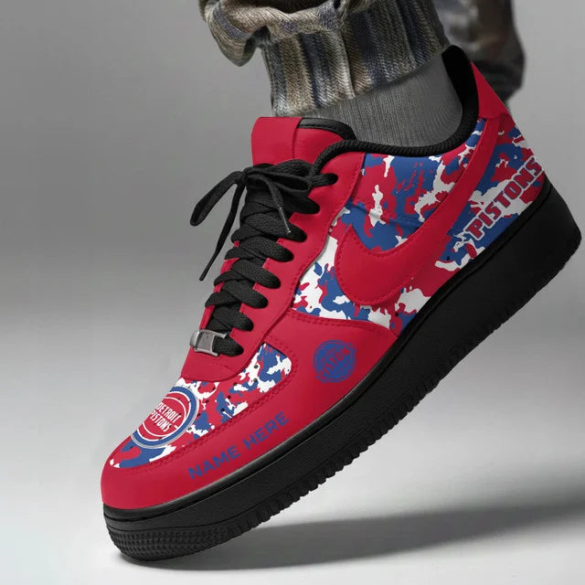 [SLAM DUNK DEAL] NEW CUSTOMIZED NBA14 DPI DETROIT PISTONS AF1 SHOES