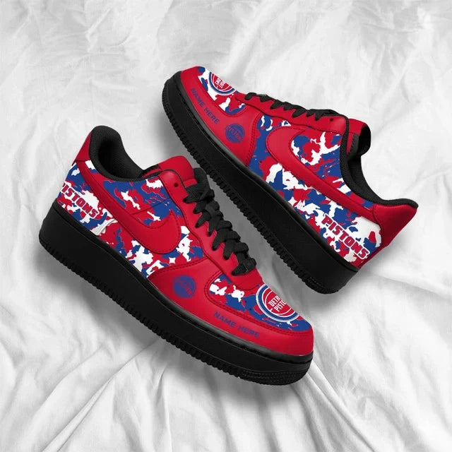 [SLAM DUNK DEAL] NEW CUSTOMIZED NBA14 DPI DETROIT PISTONS AF1 SHOES