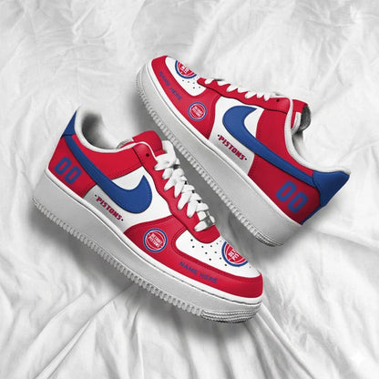 [SLAM DUNK DEAL] NEW CUSTOMIZED NBA14 DPI DETROIT PISTONS AF1 SHOES