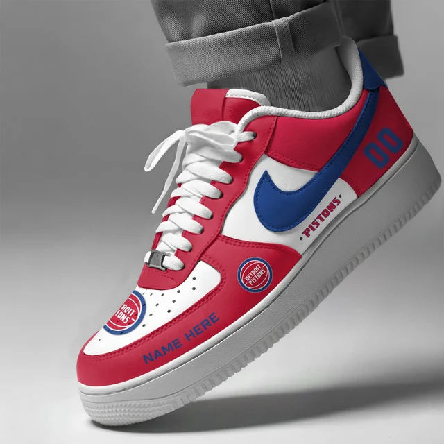 [SLAM DUNK DEAL] NEW CUSTOMIZED NBA14 DPI DETROIT PISTONS AF1 SHOES