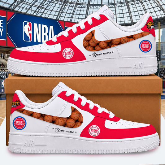 [SLAM DUNK DEAL] NEW CUSTOMIZED NBA14 DPI DETROIT PISTONS AF1 SHOES