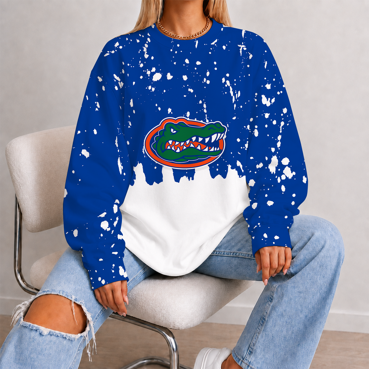 [SLAM DUNK DEAL] NEW CUSTOMIZED NCAA MAM14 FLG FLORIDA GATORS STRAPPY UNISEX SWEATSHIRT