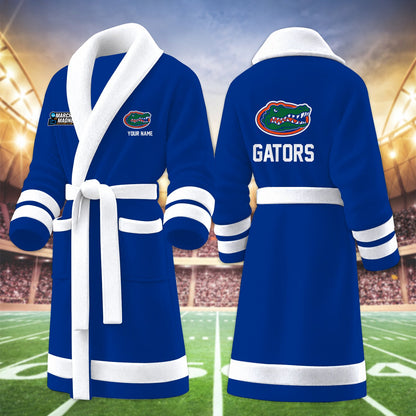 [SLAM DUNK DEAL] NEW CUSTOMIZED NCAA MAM14 FLG FLORIDA GATORS MULTICOLOR FLEECE BATHROBE