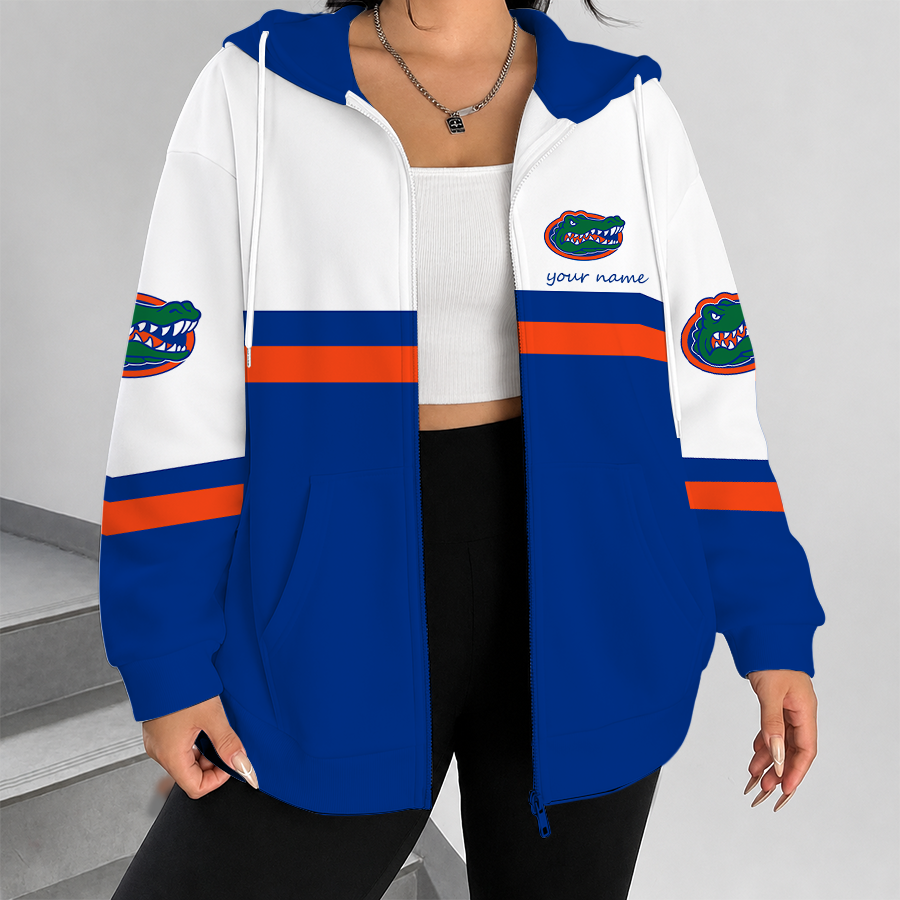 [FAN FAVORITE] NEW CUSTOMIZED NCAA MAM14 FLG FLORIDA GATORS STRAPPY ZIP HOODIE