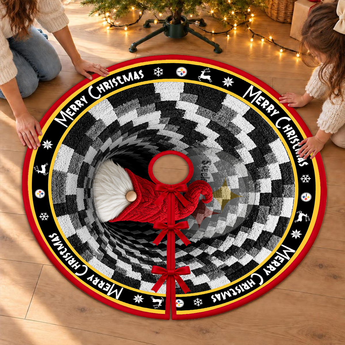 [TOUCHDOWN DEAL] NEW CUSTOMIZED NFL14 PSB THE STEELERS CHRISTMAS TREE SKIRT
