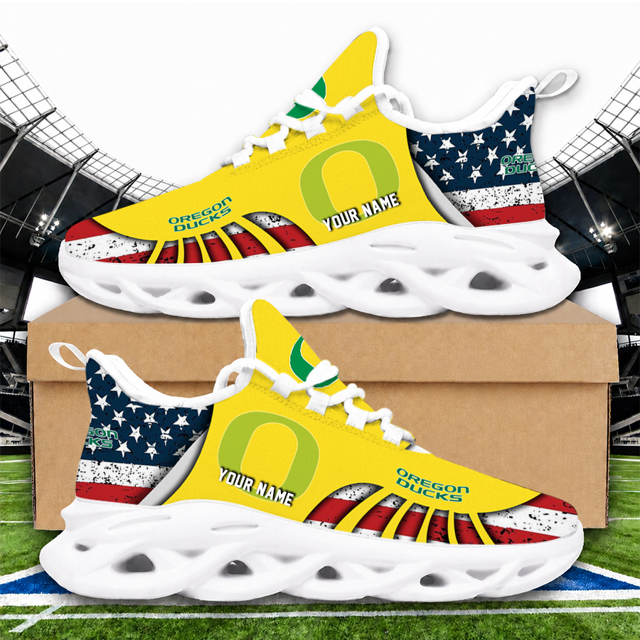 [TOUCHDOWN DEAL]NEW CUSTOMIZED NCAA FBS14 OGD OREGON DUCKS CLUNKY SNEAKERS