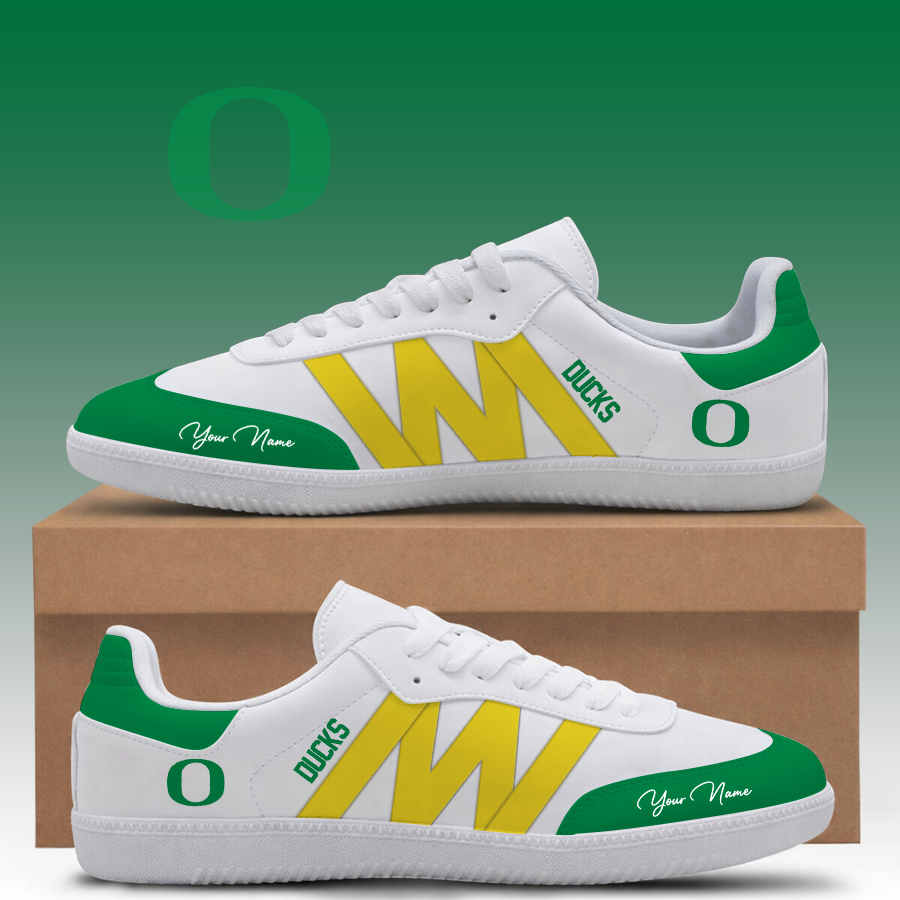 [TOUCHDOWN DEAL] NEW CUSTOMIZED NCAA FBS14 OGD OREGON DUCKS CLASSIC SNEAKERS