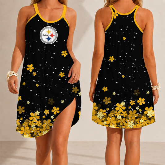 [TOUCHDOWN DEAL] NEW CUSTOMIZED NFL14 PSB PITTSBURGH STEELERS CAMISOLE DRESS