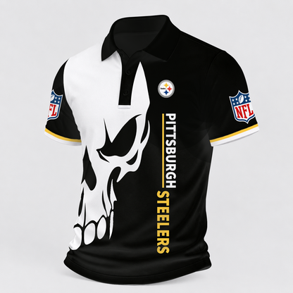 [TOUCHDOWN DEAL] NEW CUSTOMIZED NFL14 PSB PITTSBURGH STEELERS POLO SHIRT
