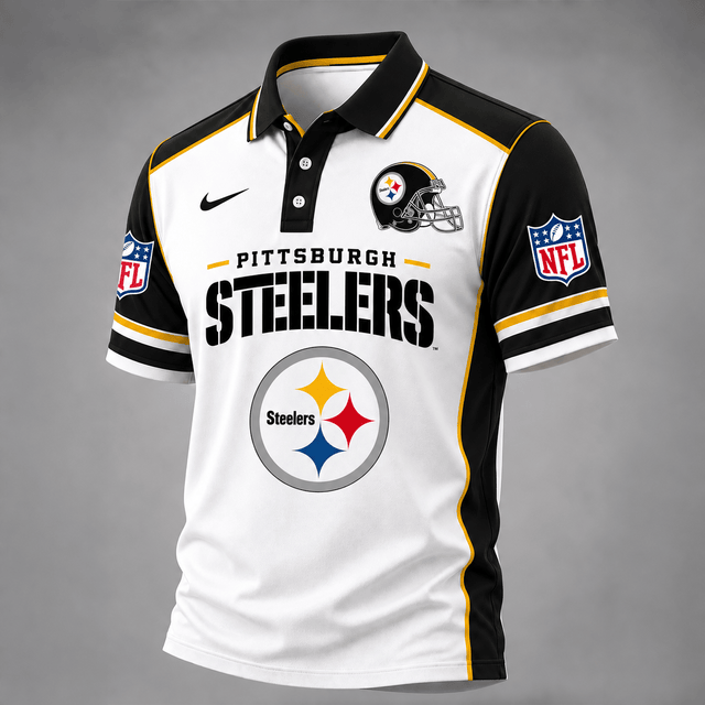 [TOUCHDOWN DEAL] NEW CUSTOMIZED NFL14 PSB THE STEELERS POLO SHIRT