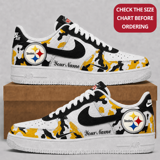 [TOUCHDOWN DEAL] NEW CUSTOMIZED NFL14 PSB PITTSBURGH STEELERS AF1 SHOES