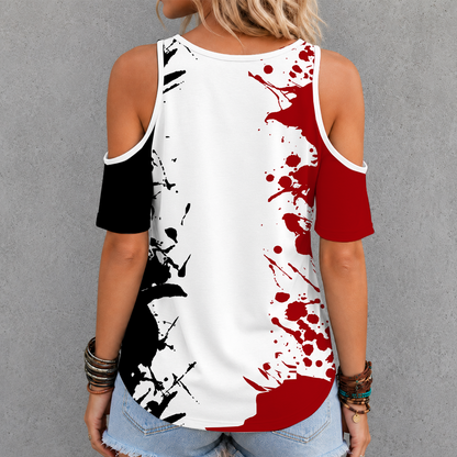 [PUCK DROP DEAL] NEW CUSTOMIZED NCAA MFF14 SCH ST. CLOUD STATE HUSKIES CRISS CROSS V-NECK TOP