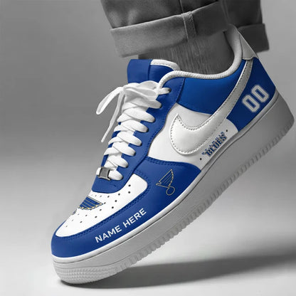 [PUCK DROP DEAL] NEW CUSTOMIZED NHL14 SLB ST. LOUIS BLUES AF1 SHOES