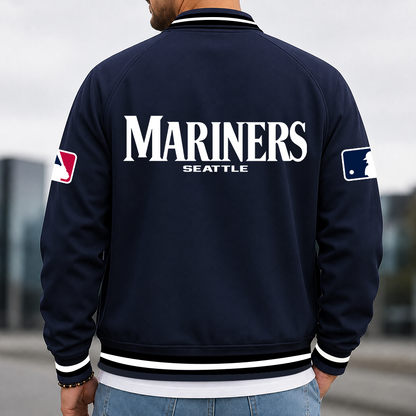 [HOMERUN DEAL] NEW CUSTOMIZED MLB14 SMS SEATTLE MARINERS MULTICOLOR MEN'S CASUAL JACKET