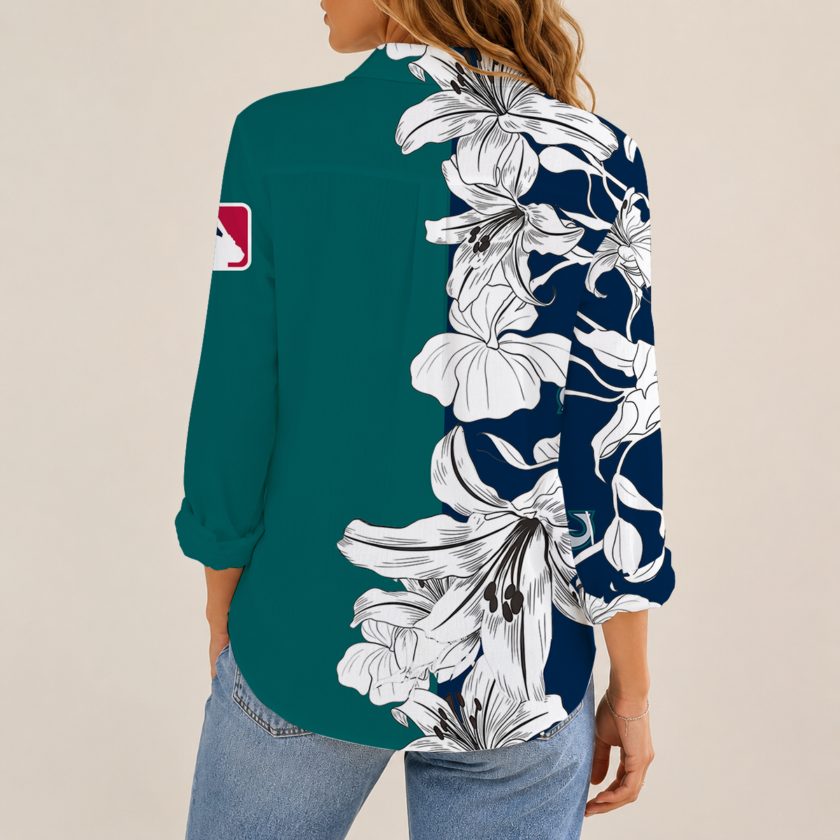 [HOMERUN DEAL] NEW CUSTOMIZED MLB14 SMS SEATTLE MARINERS WOMEN CASUAL SHIRT