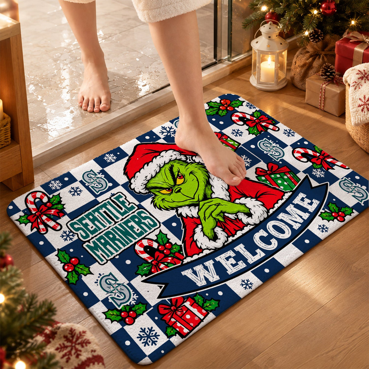 [HOMERUN DEAL] NEW CUSTOMIZED MLB14 SMS THE MARINERS FLOOR MAT & DOOR MAT