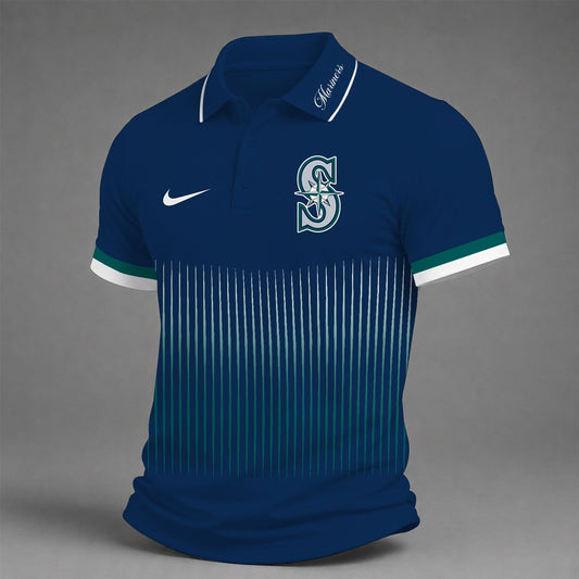[HOMERUN DEAL] NEW CUSTOMIZED MLB14 SMS SEATTLE MARINERS POLO SHIRT