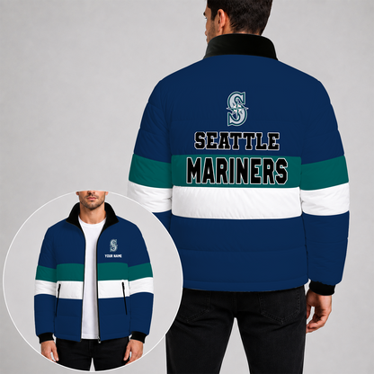 [HOMERUN DEAL] NEW CUSTOMIZED MLB 14 THE MARINERS PUFFER JACKET