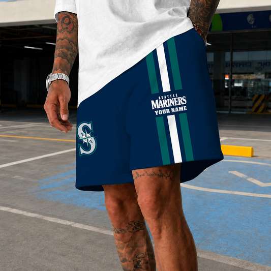 [HOMERUN DEAL] NEW PREMIUM MLB14 SMS SEATTLE MARINERS SHORT PANTS