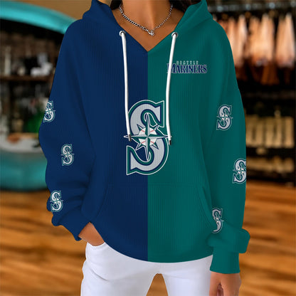 [HOMERUN DEAL] NEW CUSTOMIZED MLB14 SMS SEATTLE MARINERS RIBBED HOODIE & SWEATSHIRT