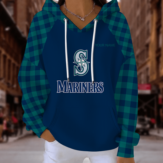 [HOMERUN DEAL] NEW CUSTOMIZED MLB14 SMS SEATTLE MARINERS RIBBED HOODIE & SWEATSHIRT
