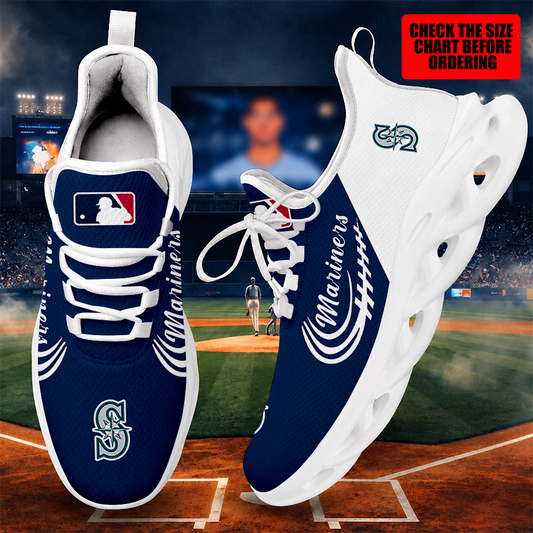 [HOMERUN DEAL] NEW CUSTOMIZED MLB14 SMS SEATTLE MARINERS MAX SOUL SHOES