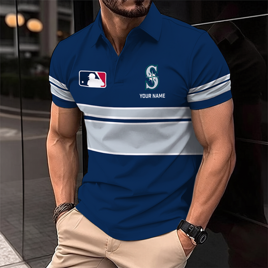 [HOMERUN DEAL] NEW CUSTOMIZED MLB14 SMS SEATTLE MARINERS POLO SHIRT
