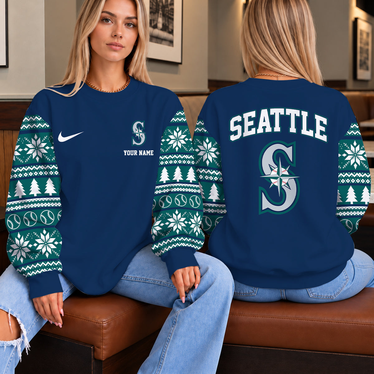 [HOMERUN DEAL] NEW CUSTOMIZED MLB14 SMS THE MARINERS UNISEX SWEATSHIRT
