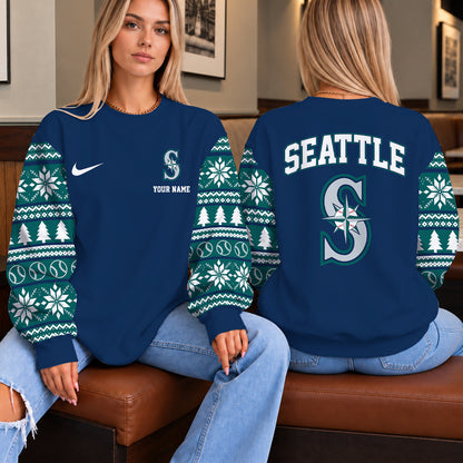 [HOMERUN DEAL] NEW CUSTOMIZED MLB14 SMS THE MARINERS UNISEX SWEATSHIRT