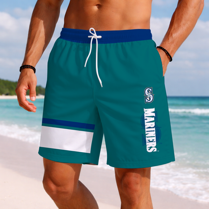 [HOMERUN DEAL] NEW PREMIUM MLB14 SMS SEATTLE MARINERS BASEBALL SHORT PANTS