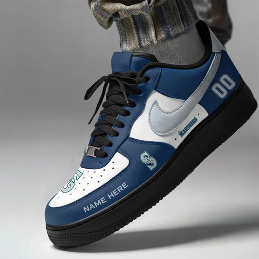 [HOMERUN DEAL] NEW CUSTOMIZED MLB14 SMS SEATTLE MARINERS AF1 SHOES