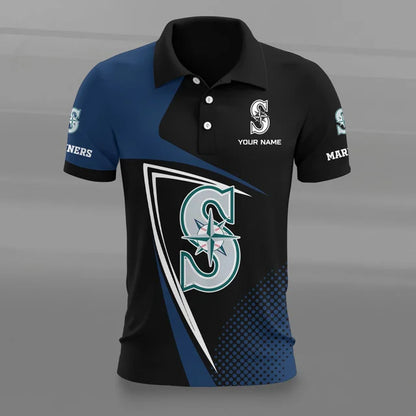 [HOMERUN DEAL] NEW CUSTOMIZED MLB14 SMS SEATTLE MARINERS POLO SHIRT