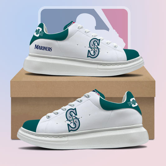 [HOMERUN DEAL] NEW CUSTOMIZED MLB14 SMS SEATTLE MARINERS MCQUEEN SHOES