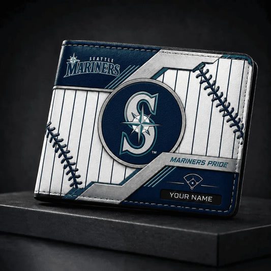[HOMERUN DEAL] NEW CUSTOMIZED MLB14 SMS SEATTLE MARINERS LEATHER WALLET