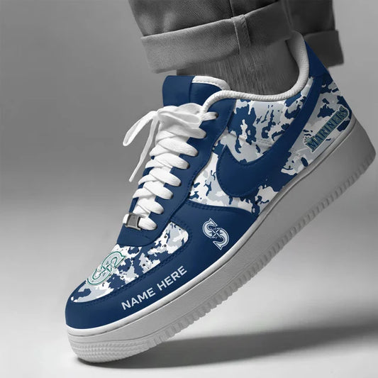 [HOMERUN DEAL] NEW CUSTOMIZED MLB14 SMS SEATTLE MARINERS AF1 SHOES