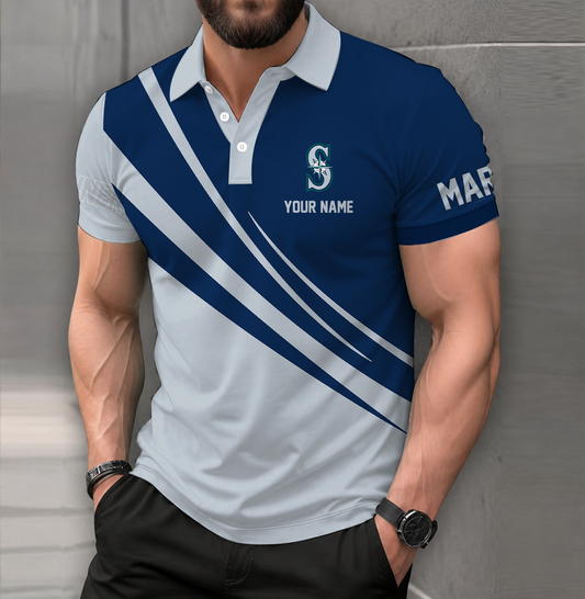 [HOMERUN DEAL] NEW CUSTOMIZED MLB14 SMS SEATTLE MARINERS POLO SHIRT