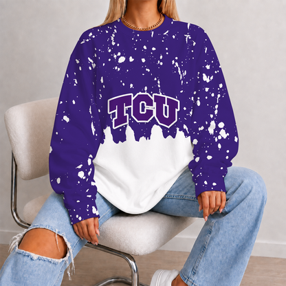 [HOMERUN DEAL] NEW CUSTOMIZED NCAA CWS14 THF TCU HORNED FROGS UNISEX SWEATSHIRT