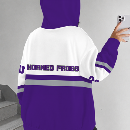 [FAN FAVORITE] NEW CUSTOMIZED NCAA CWS14 THF TCU HORNED FROGS ZIP HOODIE